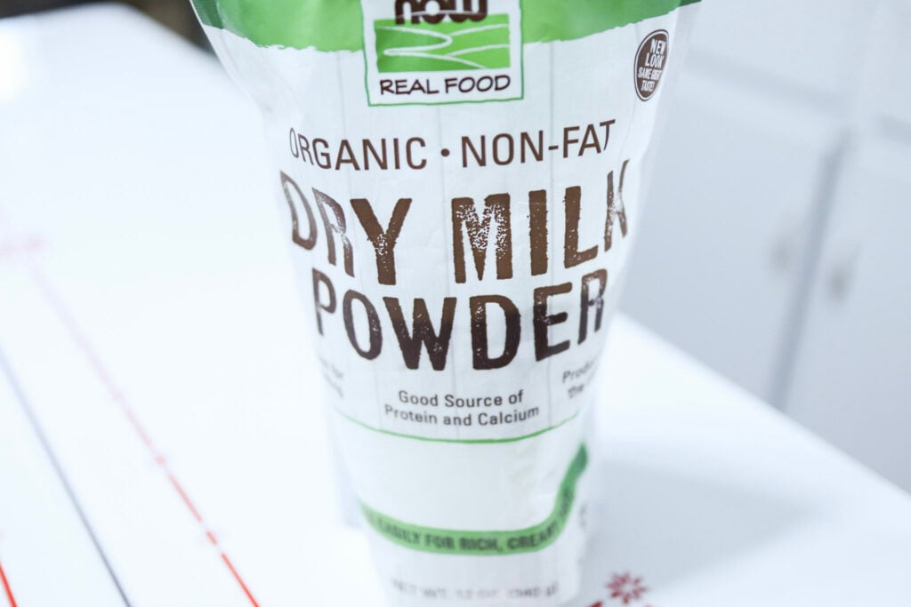 bag of powdered milk for making homemade powdered coffee creamer
