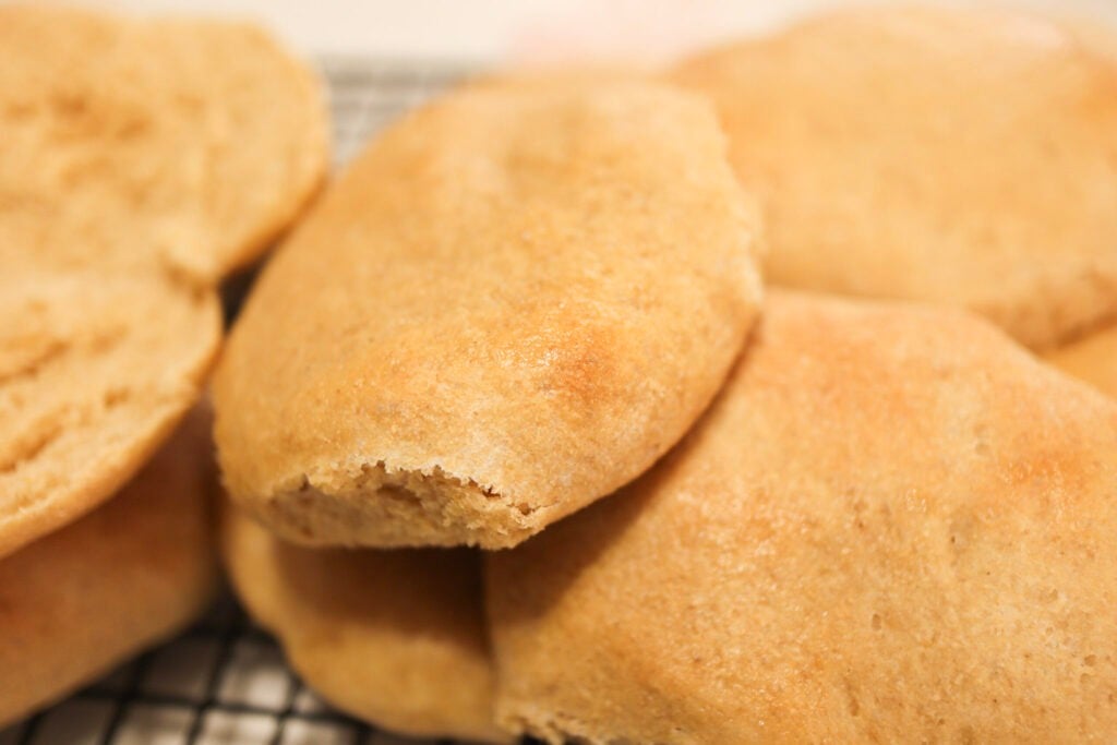 pile of hamburger buns