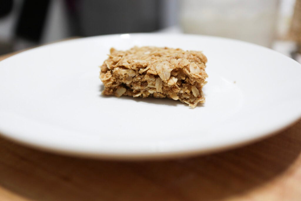 side view of granola bar