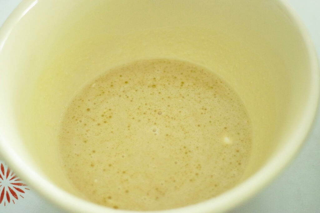 sourdough mixture in a bowl