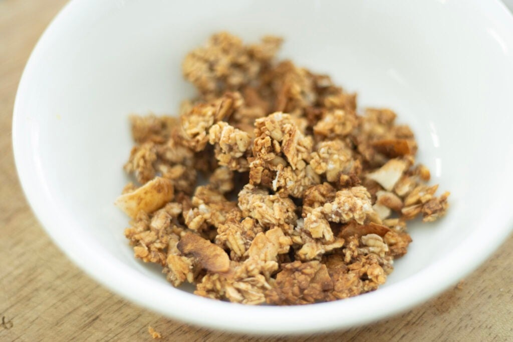 bowl of sourdough granola