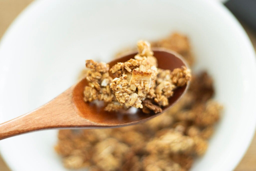 spoonful of sourdough granola