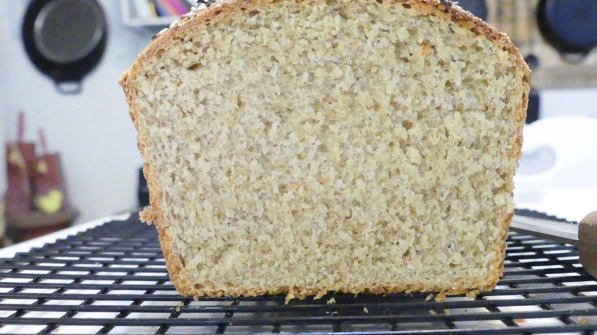 crumb of whole wheat loaf
