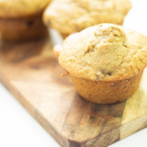 muffins on a small cutting board