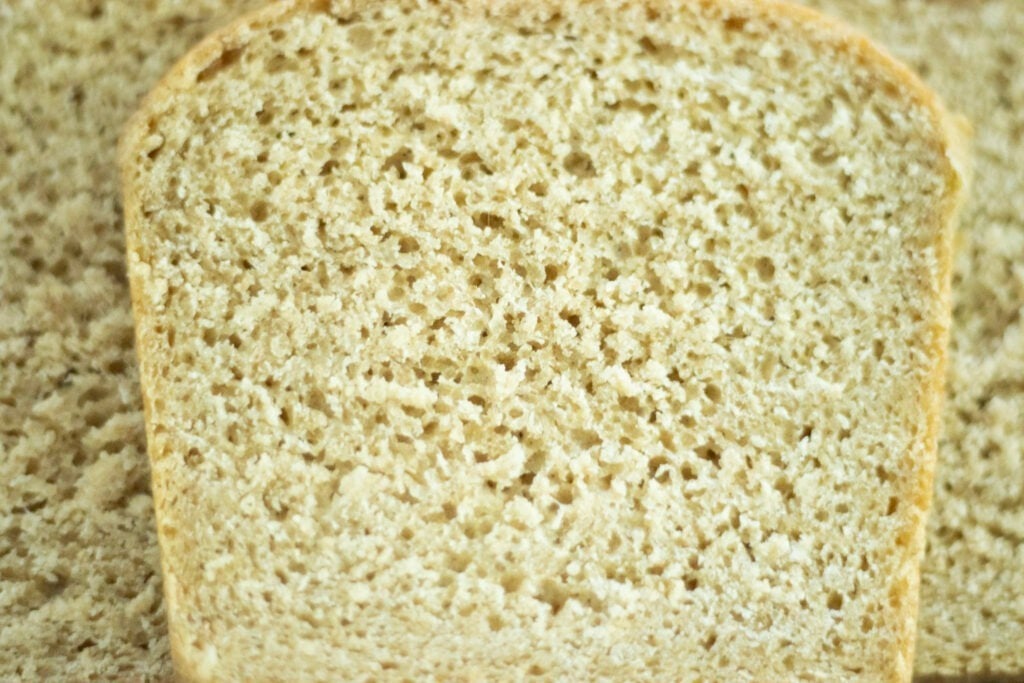 a slice of same day sourdough sandwich bread